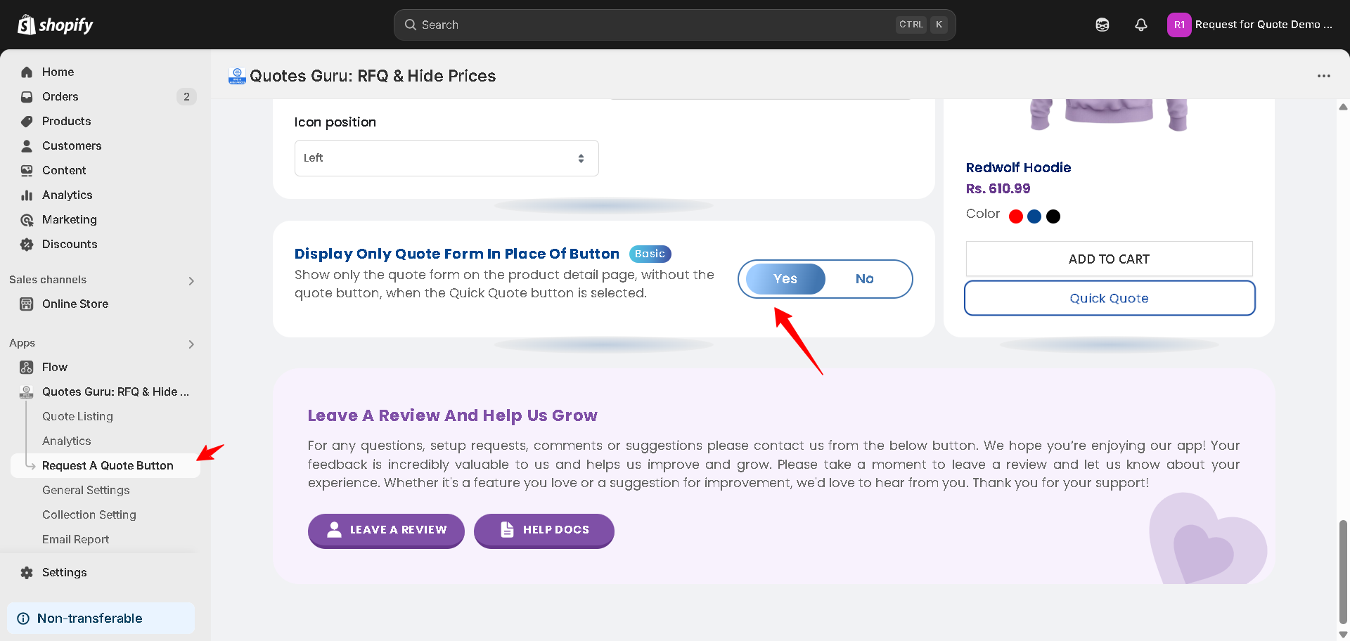 Show Quote Form Without Button – Quotes Guru